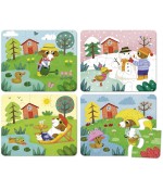 Puzzle en bois Les 4 saisons - Vilac