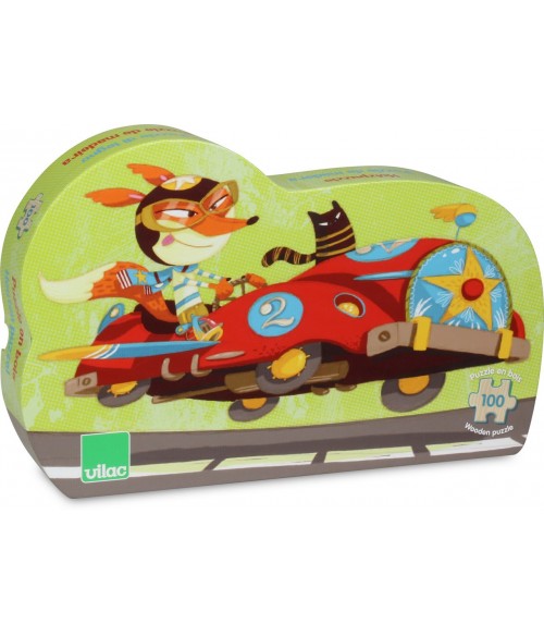 Puzzles en bois course de bolides - Vilac