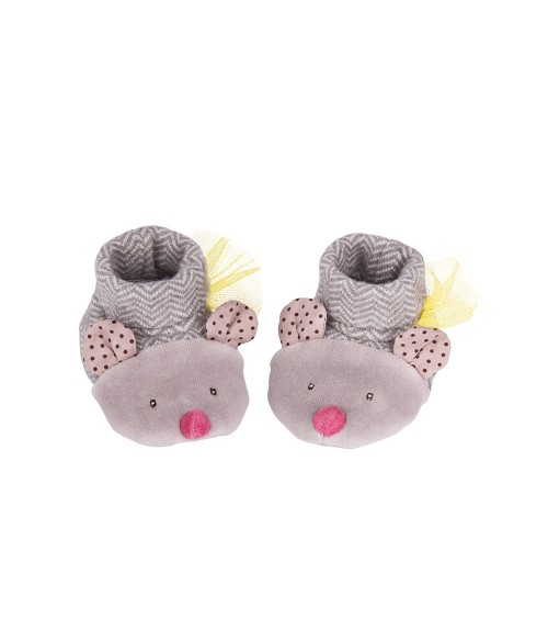 Chaussons souris gris Moulin Roty - Les Pachats