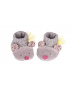Chaussons souris gris Moulin Roty - Les Pachats