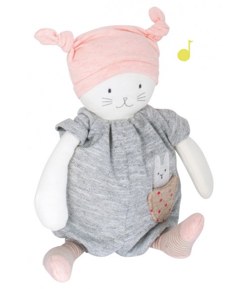 Peluche musicale chat Moon Les Petits dodos Moulin Roty