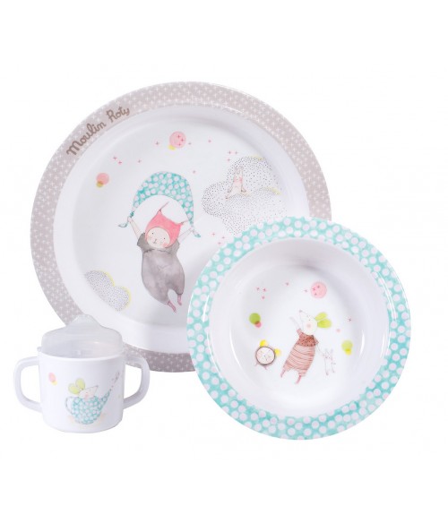 Coffret vaisselle les petits dodos Moulin Roty