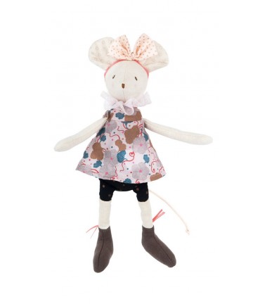 thumbnail image 2 of Moulin Roty Musical Mouse Doll - Polka Dot Plush With Soothing Music Box 2 of 14