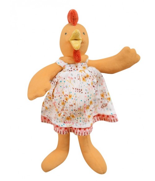 Peluche Félicie la poule &quot;les Tout-petits&quot; Moulin Roty - La grande famille