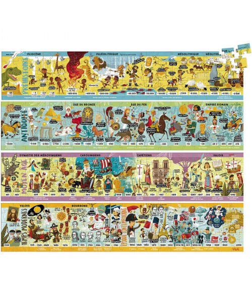 Grande frise historique Puzzle 4 x 100 pièces New 2019- Vilac- 2737