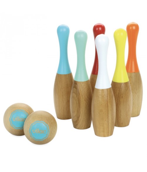 Jeu de quilles bowling bicolores- Vilac- 4033S