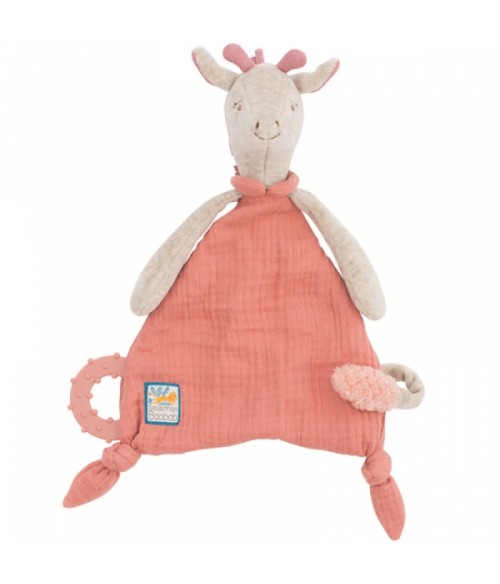 Doudou attache tétine girafe- Sous mon baobab- Moulin Roty- 669017