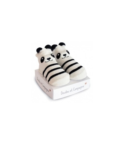 Chaussettes panda Naissances assortiment petites oreilles- Doudou et c0ompagnie- DC3705P