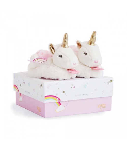 Chaussons Avec Hochet 0-6 mois- Lucie La Licorne- Doudou et compagnie- DC3311