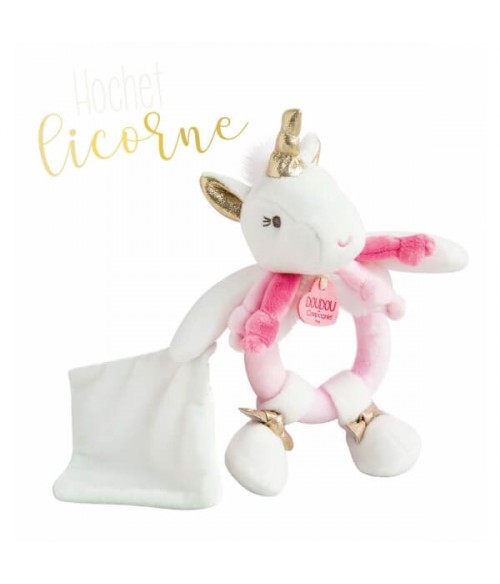 Hochet avec doudou- Lucie La Licorne- Doudou et compagnie- DC3310