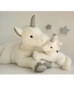 Licorne argent 60cm- Histoire d'ours- HO2570