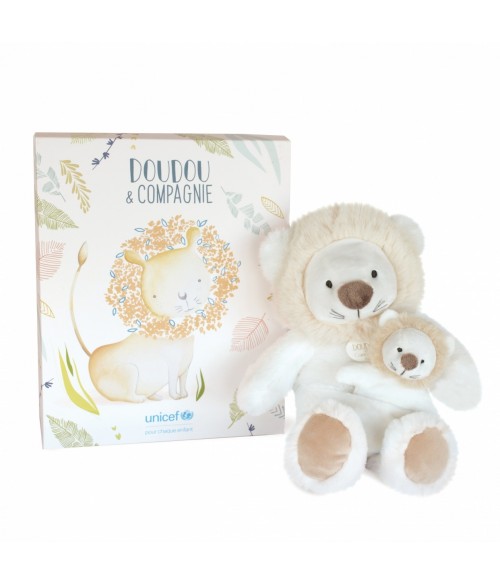 Peluche lion unicef bébé et moi- Doudou&amp;Compagnie- DC3792